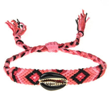 Load image into Gallery viewer, Bohemian Handmade Braid Shell Charms Bracelet Adjustable Rope Chain Bracelet Anklet for Women Girl Ethnic Cuff Wristband Jewelry