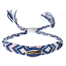 Load image into Gallery viewer, Bohemian Handmade Braid Shell Charms Bracelet Adjustable Rope Chain Bracelet Anklet for Women Girl Ethnic Cuff Wristband Jewelry