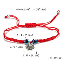 Load image into Gallery viewer, Rinhoo Lucky Red String Thread Hand Palm Bracelets Blue Turkish Evil Eye Charm Women Handmade Friendship Jewelry Lovers Gifts