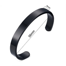 Load image into Gallery viewer, Vnox Free Engraving Custom Basic Bangles for Women Men Simple Stainless Steel Couple Cuff Bracelets Valentine's Day Gift