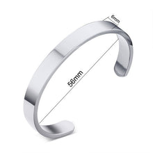 Load image into Gallery viewer, Vnox Free Engraving Custom Basic Bangles for Women Men Simple Stainless Steel Couple Cuff Bracelets Valentine's Day Gift