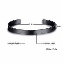 Load image into Gallery viewer, Vnox Free Engraving Custom Basic Bangles for Women Men Simple Stainless Steel Couple Cuff Bracelets Valentine's Day Gift