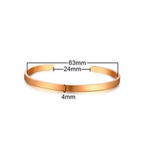 Load image into Gallery viewer, Vnox Free Engraving Custom Basic Bangles for Women Men Simple Stainless Steel Couple Cuff Bracelets Valentine's Day Gift